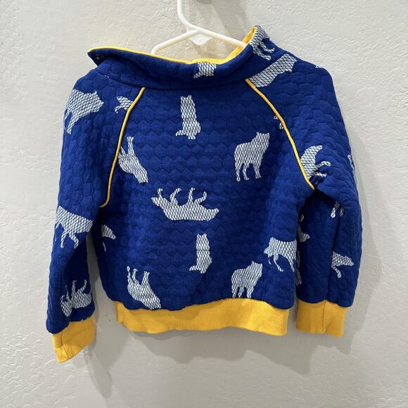Alba of Denmark Blue & Yellow Wolf Jacket - Picture 6 of 6